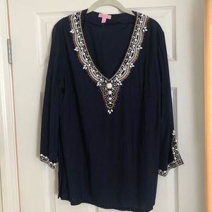 Lilly Pulitzer beaded tunic, XL